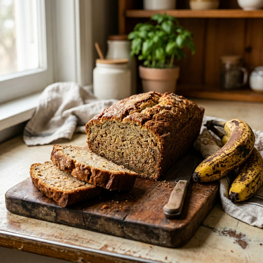 Try this easy banana bread recipe made in 5 simple steps with no mixer needed.